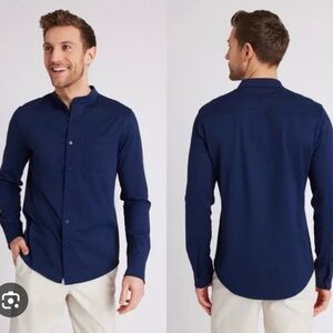 Kit and Ace City Tech Long Sleeve Collarless Shirt Size Large